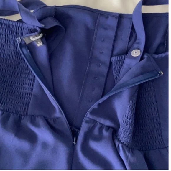 Madewell Smocked Button-Front Crop Jumpsuit - Picture 9 of 11